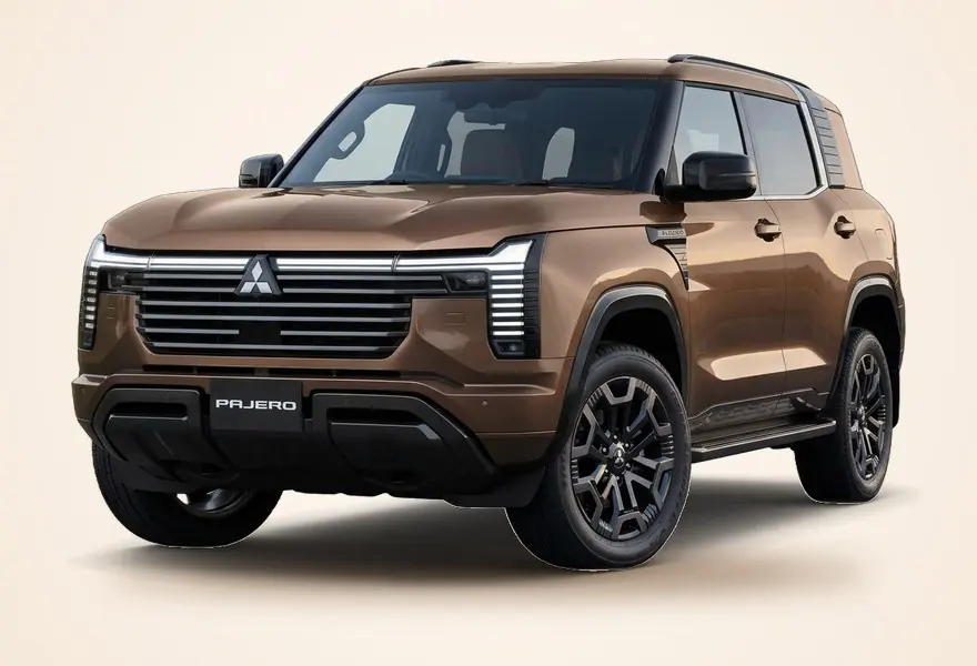 Mitsubishi Pajero, three-quarter front view